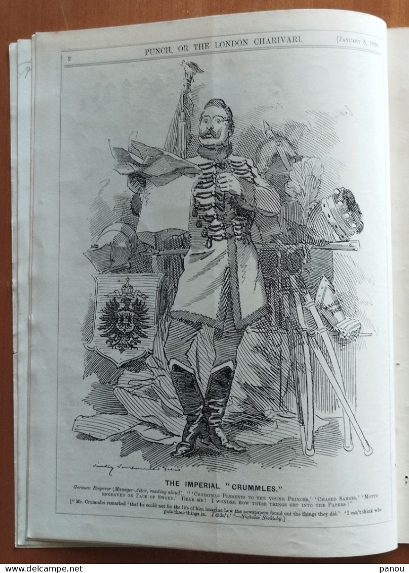 Punch, Or The London Charivari. JANUARY 8 & JANUARY 15, 1898 - MAGAZINE COMPLETE. CARTOONS.TURKEY CHINA - Autres & Non Classés