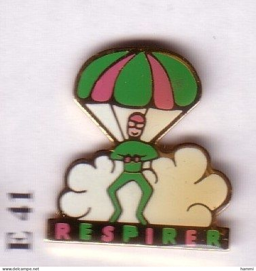 E41 Pin's PARACHUTE PARAPENTE Respirer Parachutisme Achat Immédiat - Parachutespringen