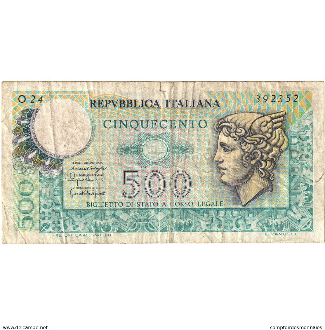 Italie, 500 Lire, 1976-12-20, TB - 500 Liras