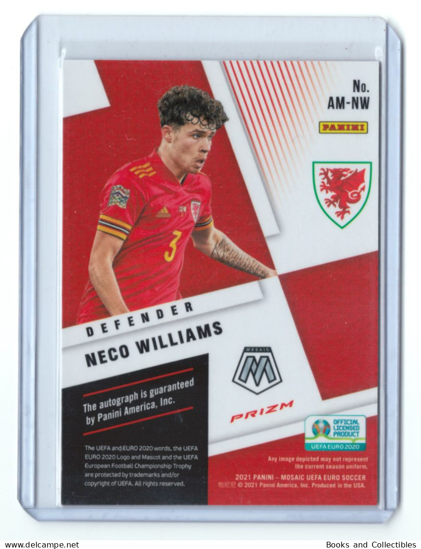 2021 PANINI, MOSAIC UEFA EURO 2020 - Neco WILLIAMS (Wales) Autographs Circles With Autograph ° Mint+ ° - Autógrafos