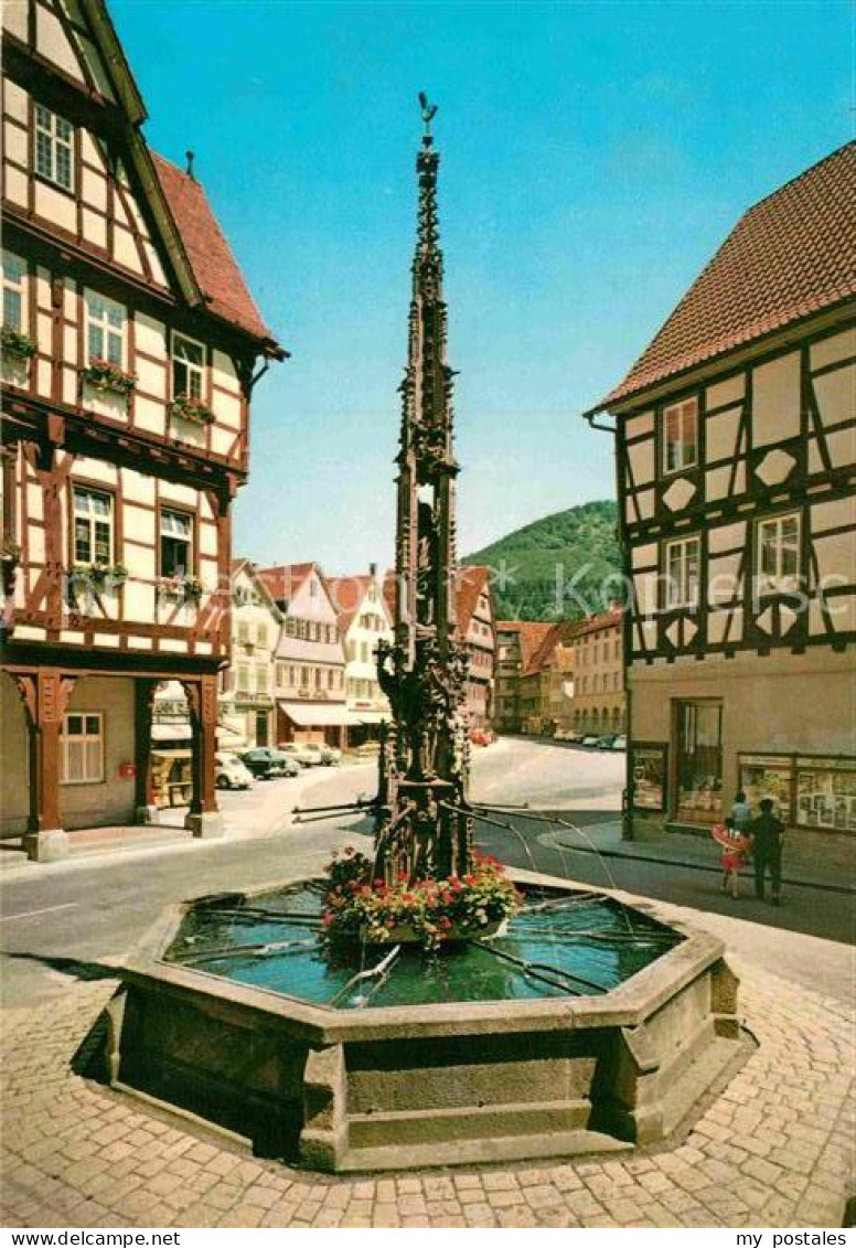 72867289 Urach Bad Gotischer Marktbrunnen Marktplatz Bad Urach - Bad Urach