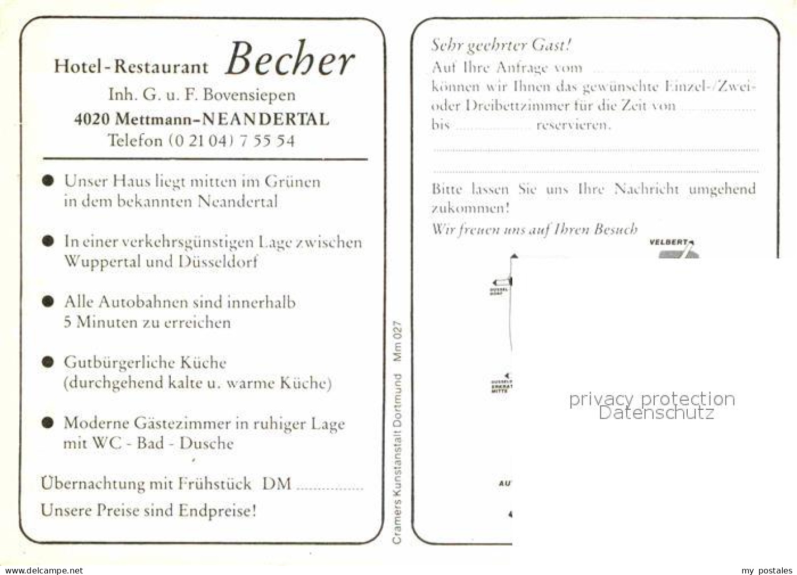 72866782 Neandertal Hotel Restaurant Becher Mettmann - Mettmann