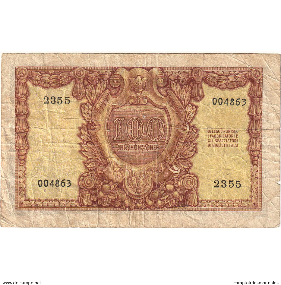 Italie, 100 Lire, 1951-12-31, TB+ - 100 Lire