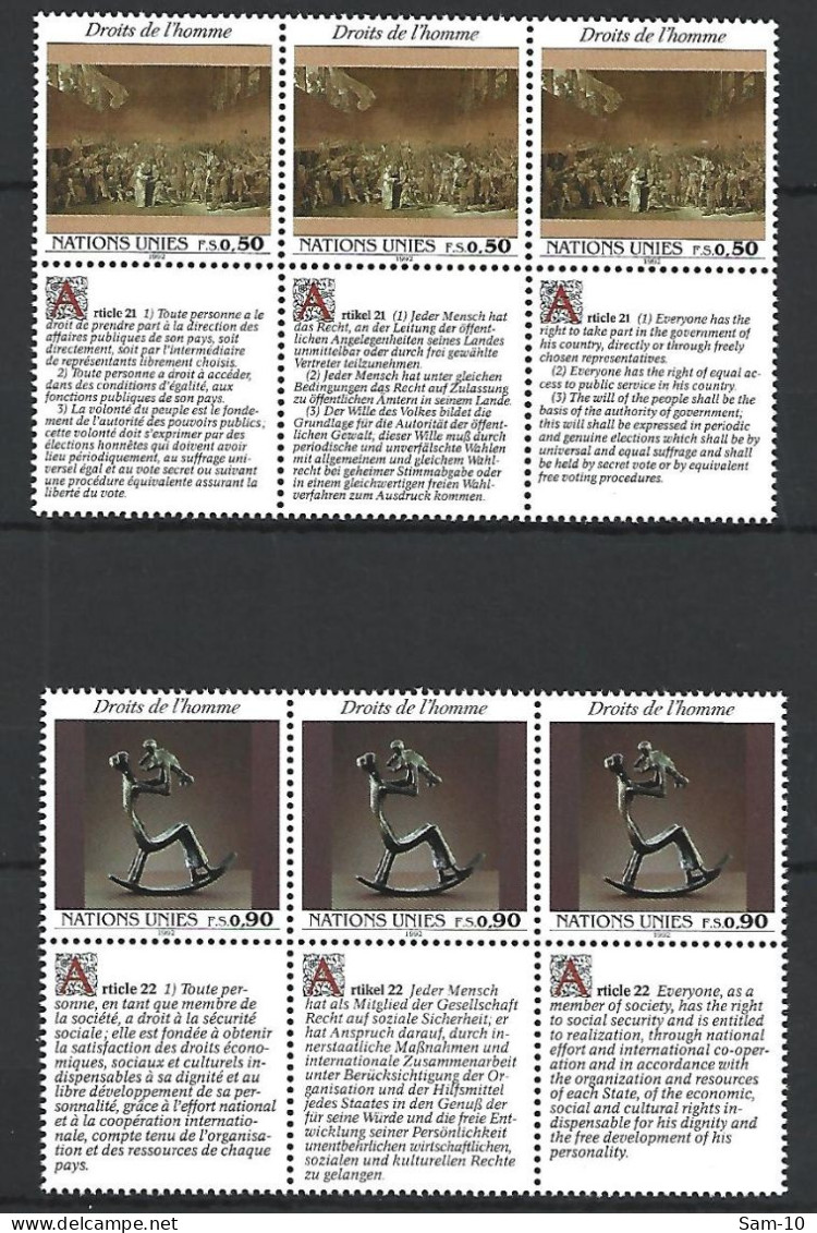Timbre Nation Unies  Genéve  Neuf **  N 235/240 - Unused Stamps