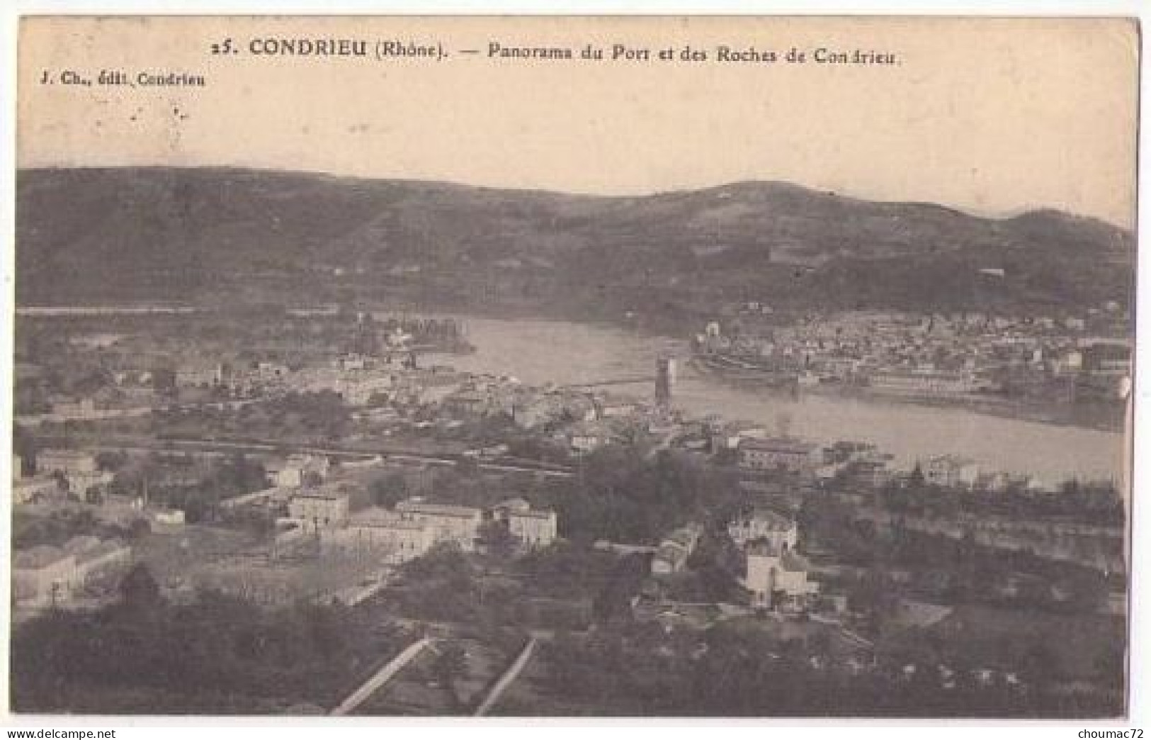 (69) 003, Condrieu, J Ch 25, Panorama Du Port Et Des Roches - Condrieu