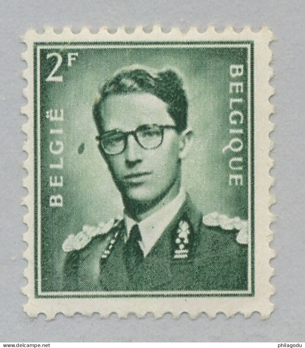 1066 V.1 **   RARE Variété Du Premier Tirage Postfris   Point Encore B De BELGIE Et Ses Lunettes - 1953-1972 Lunettes