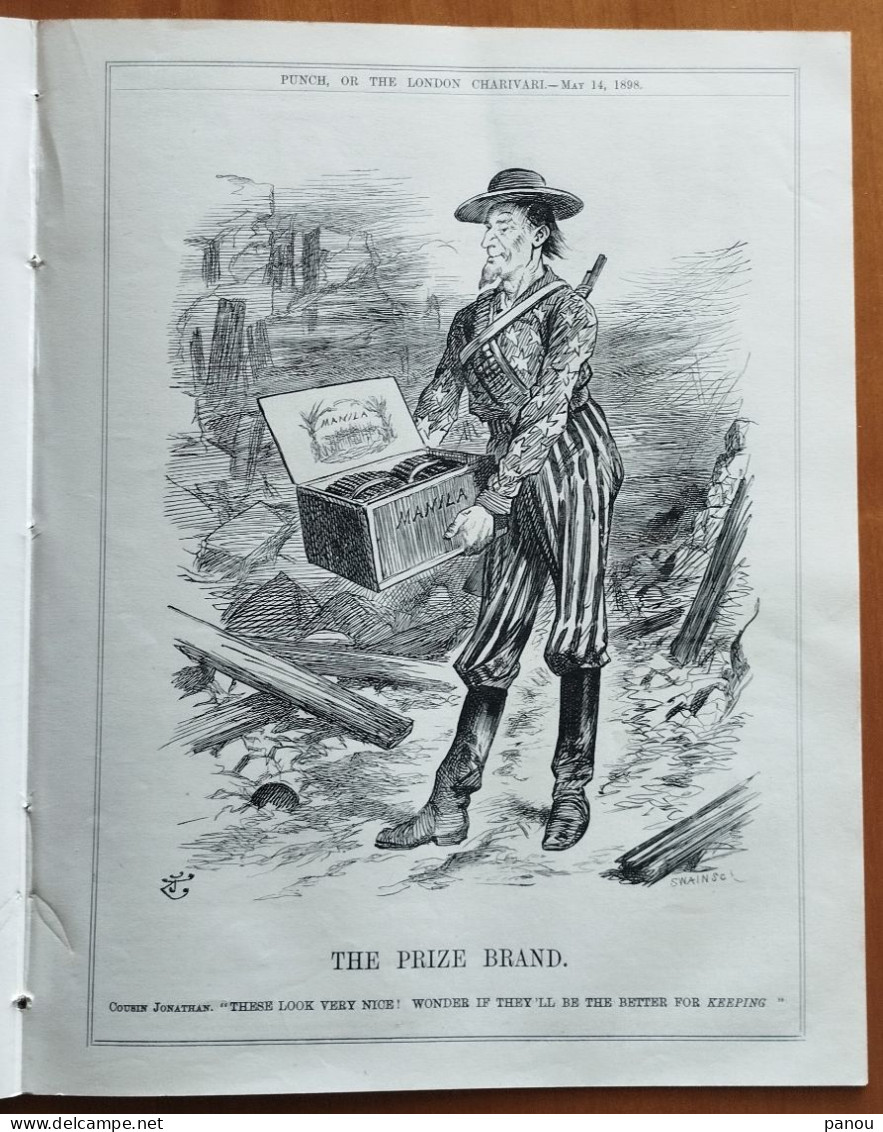 Punch, Or The London Charivari. MAY 14, 1898 - MAGAZINE COMPLETE. CARTOONS. MANILA PHILIPPINES ESPANA - Andere & Zonder Classificatie