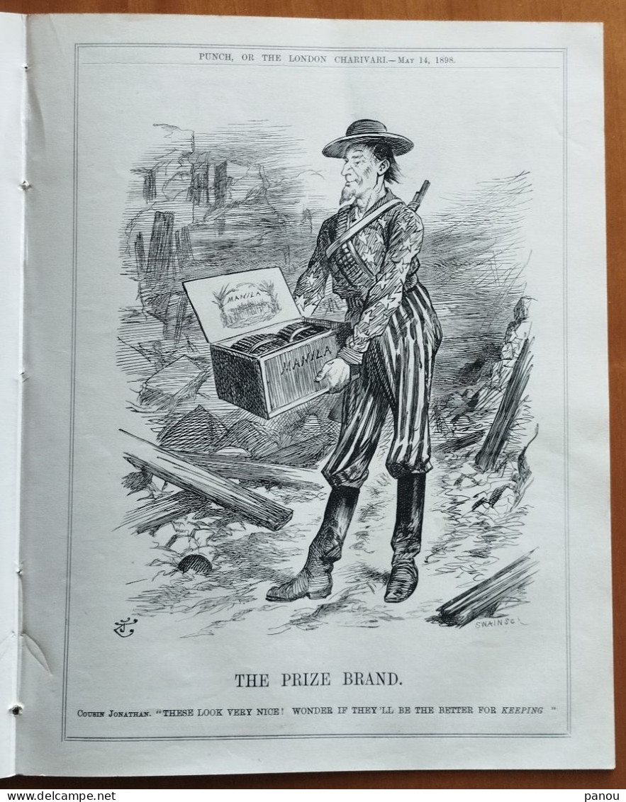 Punch, Or The London Charivari. MAY 14, 1898 - MAGAZINE COMPLETE. CARTOONS. MANILA PHILIPPINES ESPANA - Otros & Sin Clasificación
