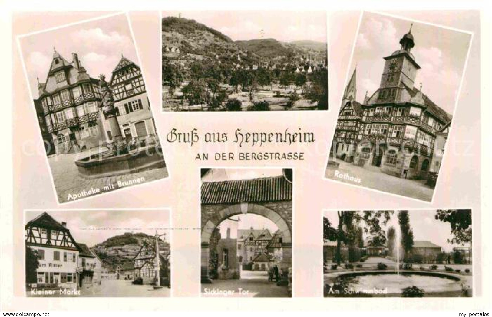 72826629 Heppenheim Bergstrasse Sickinger Tor Kleiner-Markt Rathaus Heppenheim ( - Heppenheim