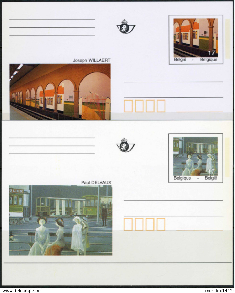 1997 : BK52/53 - Kunstwerken Brusselse Metro - Métro Bruxellois - Ongebruikt - Cartoline Illustrate (1971-2014) [BK]