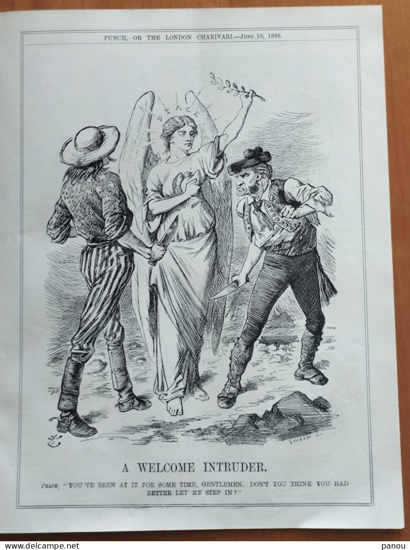 Punch, Or The London Charivari. JUNE 18, 1898 - MAGAZINE COMPLETE. CARTOONS. CHINA. ESPANA Guerra Hispano-estadounidense - Autres & Non Classés