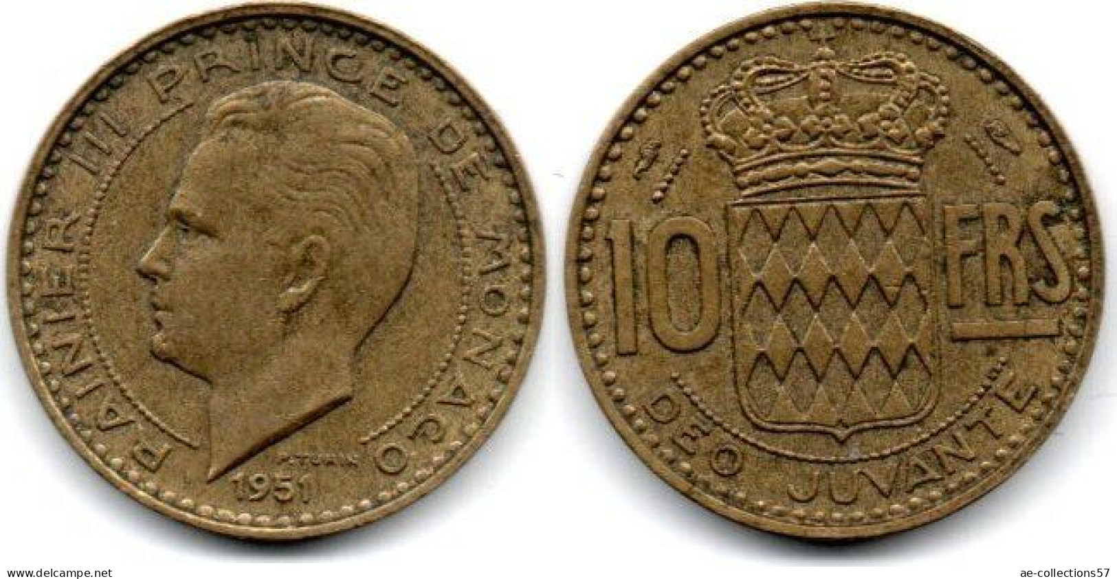 MA 29875 / Monaco 10 Francs 1951 TTB - 1949-1956 Anciens Francs