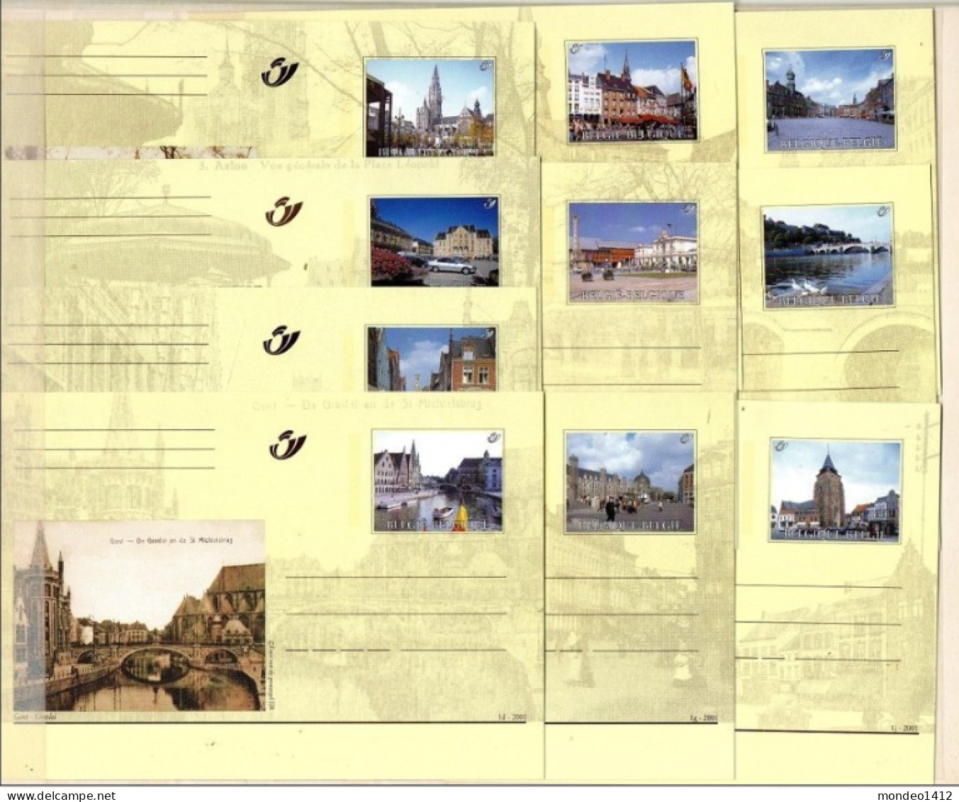 2001 : BK86/95 - Vroeger En Nu - Autrefois ...Aujourd'hui - 10 Briefkaarten Ongebruikt - Geïllustreerde Briefkaarten (1971-2014) [BK]