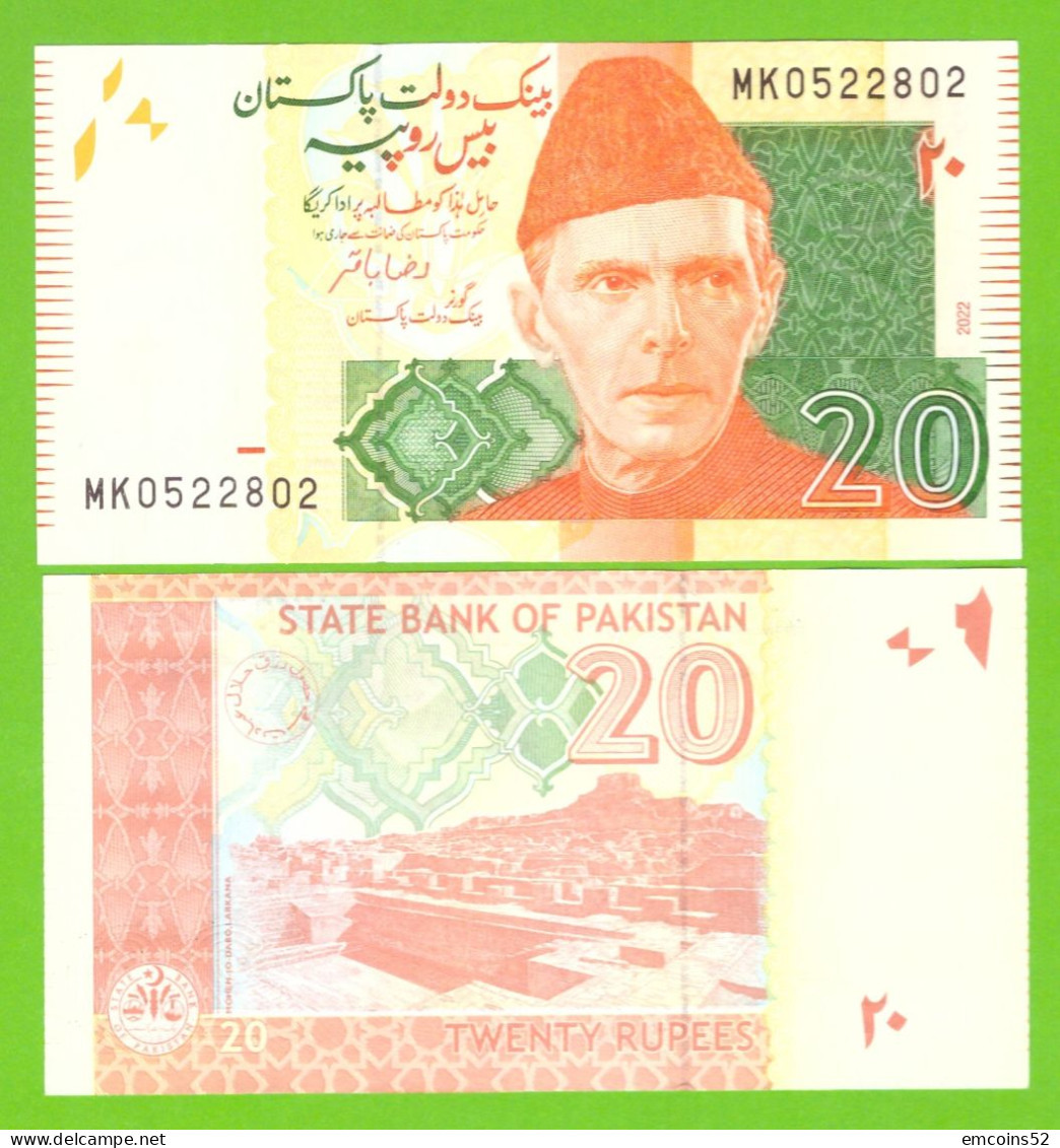 PAKISTAN 20 RUPEES 2022 P-55 UNC - Pakistan