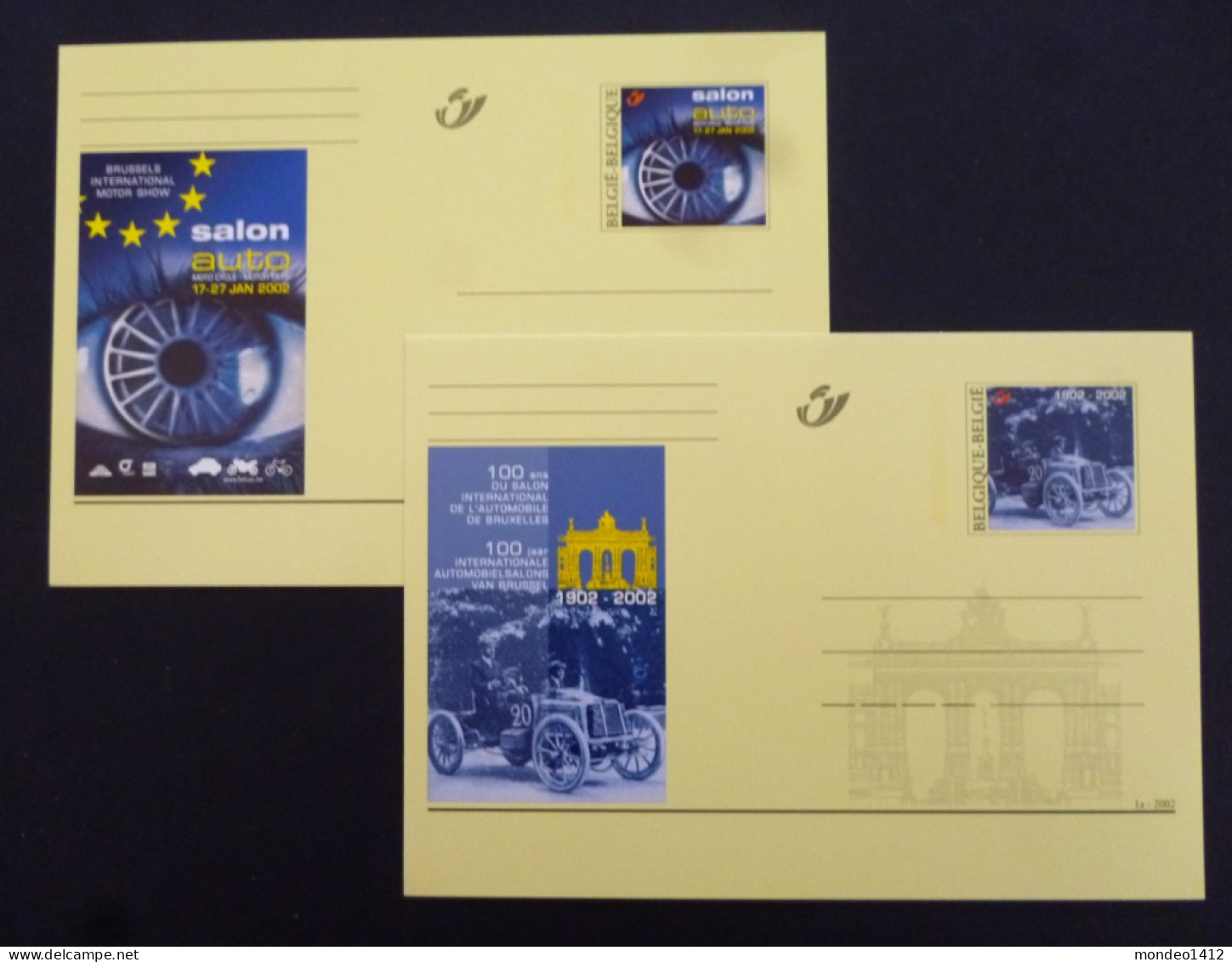 2002 : BK96/97 - Automobielsalons Van Brussel - Salon De L'automobile De Bruxelles - 2 Briefkaarten Ongebruikt - Tarjetas Ilustradas (1971-2014) [BK]