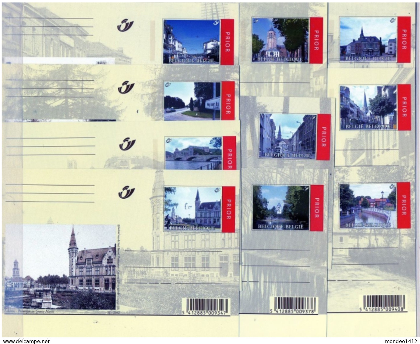 2002 : BK98/107 - Vroeger En Nu - Autrefois ...Aujourd'hui - 10 Briefkaarten Ongebruikt - Tarjetas Ilustradas (1971-2014) [BK]