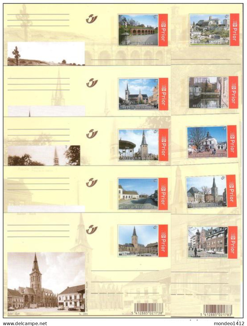 2004 : BK118/127 - Vroeger En Nu - Autrefois ...Aujourd'hui - 10 Briefkaarten Ongebruikt - Geïllustreerde Briefkaarten (1971-2014) [BK]