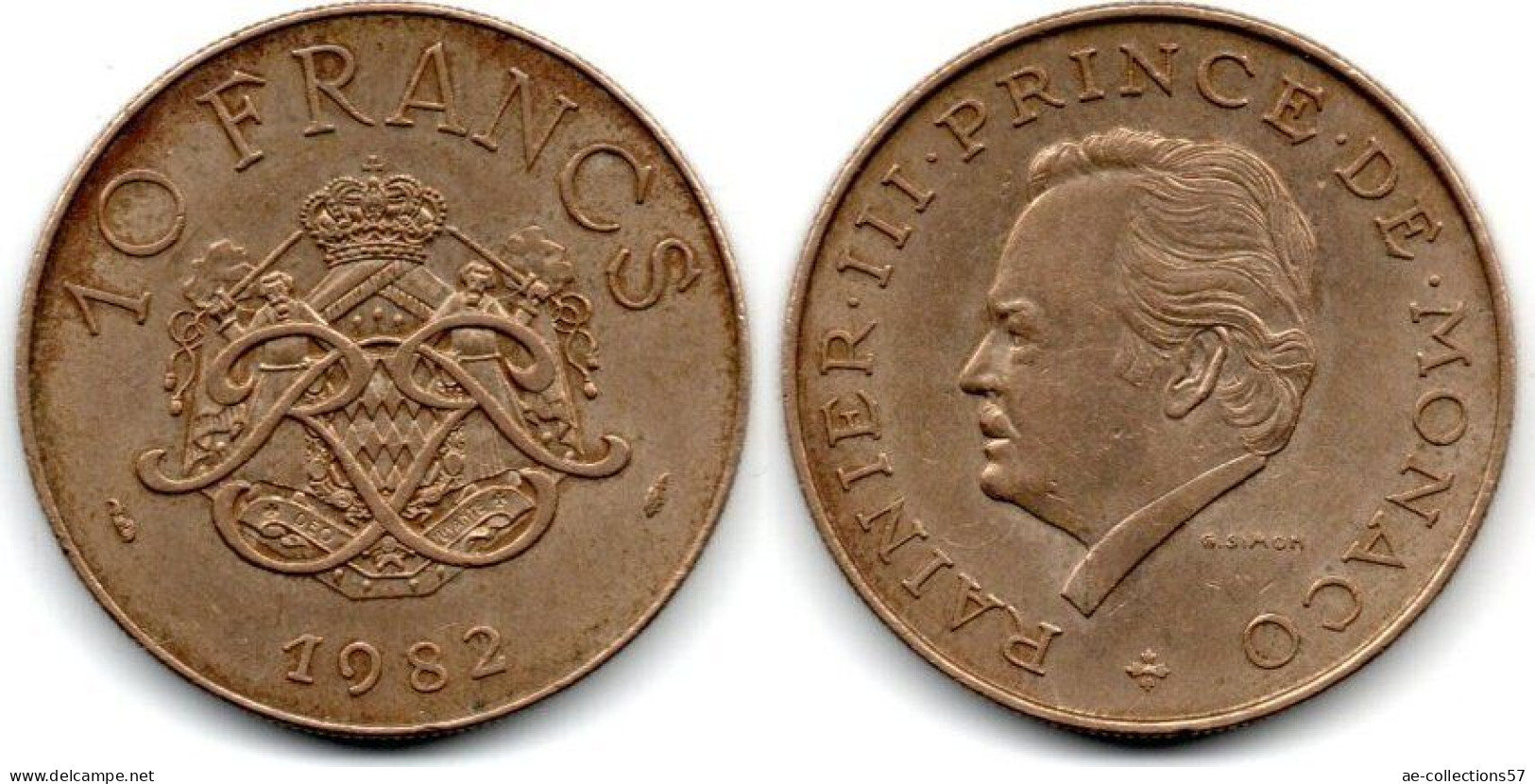 MA 29904 / Monaco 10 Francs 1982 TTB+ - 1960-2001 New Francs