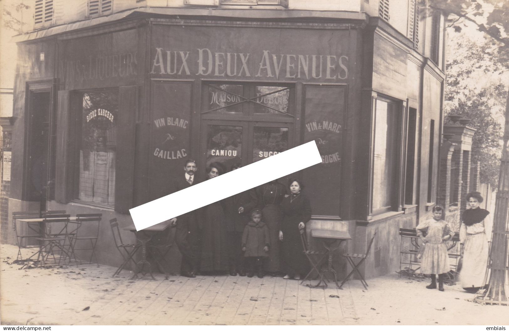 93 PRÉ SAINT GERVAIS - Carte Photo Vins Et Liqueurs "AUX DEUX AVENUES" Maison DUBOIS - CANIOU 159, Avenue Des Lilas - Le Pre Saint Gervais