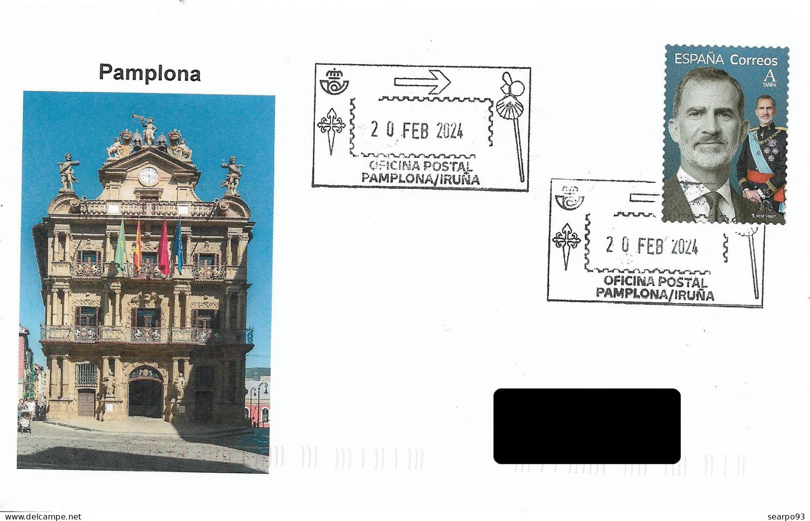 SPAIN. POSTMAK. CAMINO DE SANTIAGO. PAMPLONA. 2024 - FDC