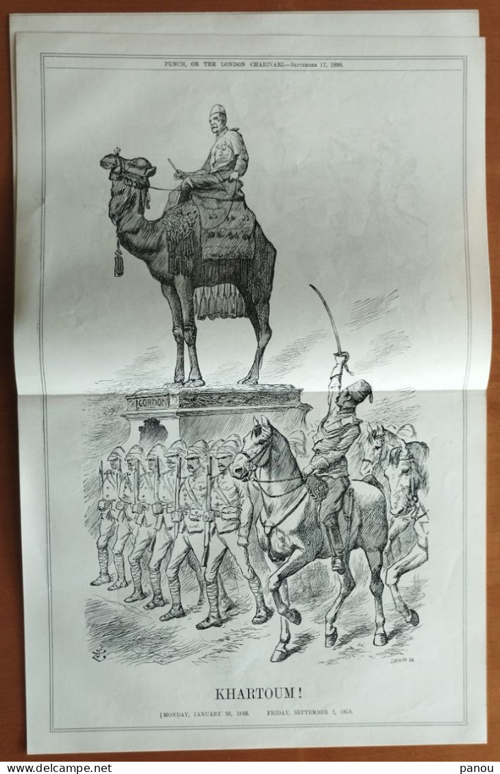 Punch, Or The London Charivari. SEPTEMBER 17, 1898 - COMPLETE MAGAZINE. CARTOONS. KHARTOUM SUDAN Double Page - Andere & Zonder Classificatie