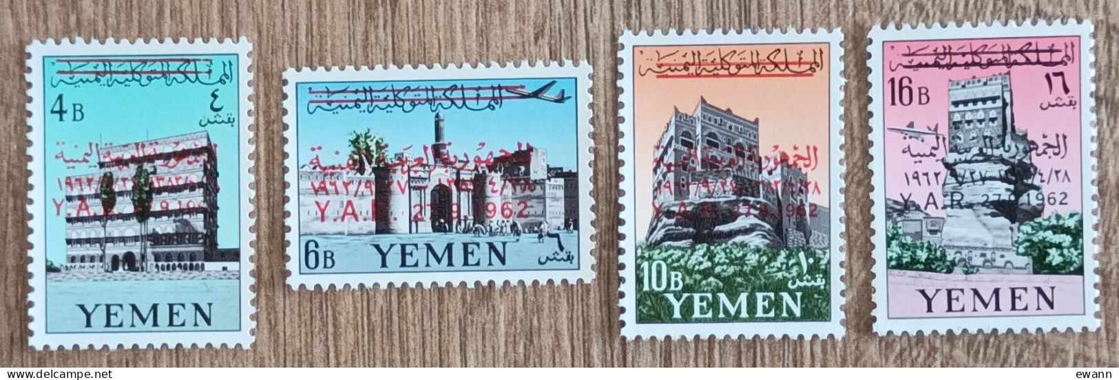 Yémen / République Arabe - YT N°27, 28, 30, 31 - Architecture - 1963 - Neufs - Yemen