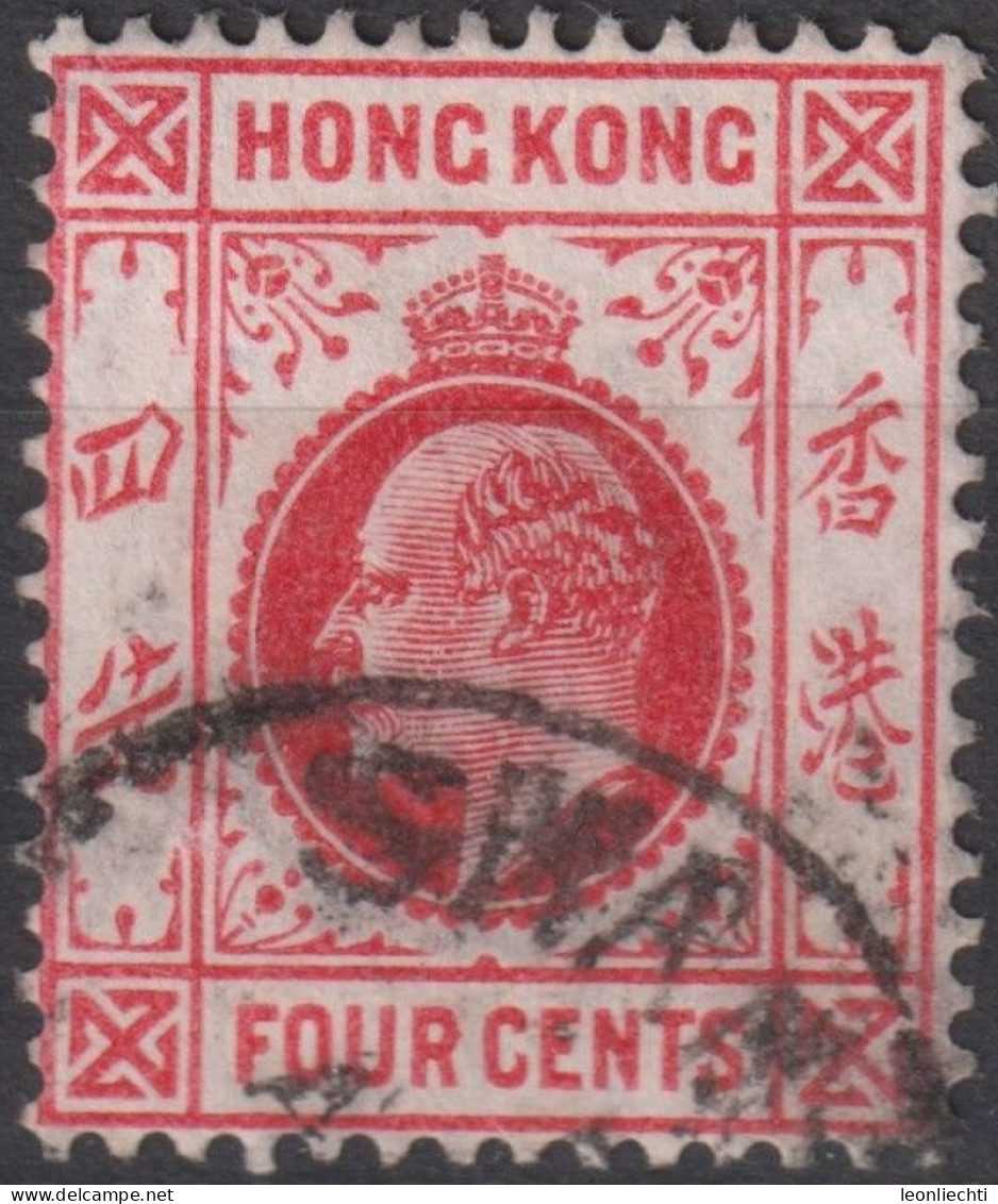 1907 Grossbritannien Alte Kolonie Hong Kong ° Mi:HK 92, Sn:HK 90, Yt:HK 79, WZ: Krone CA Mehrfach, King Edward VII - Oblitérés