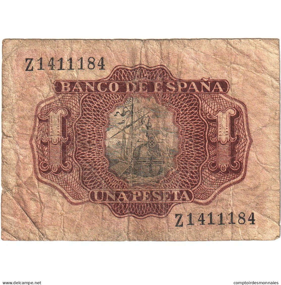 Billet, Espagne, 1 Peseta, 1953, KM:144a, B+ - 1-2 Pesetas