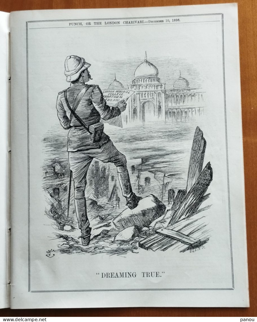 Punch, Or The London Charivari. DECEMBER 10, 1898 - COMPLETE MAGAZINE. CARTOONS. KHARTOUM SUDAN - Andere & Zonder Classificatie