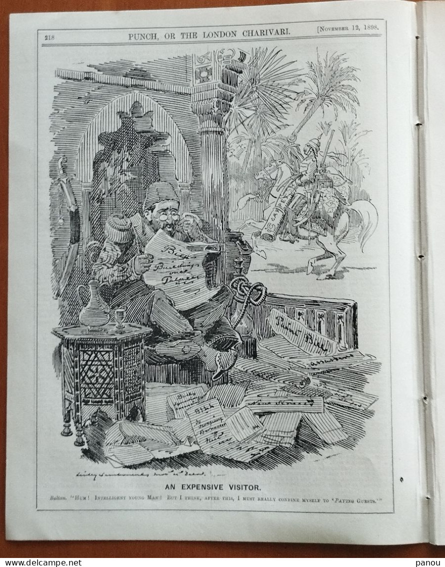 Punch, Or The London Charivari. NOVEMBER 12, 1898 - COMPLETE MAGAZINE. CARTOONS. TURKEY - Andere & Zonder Classificatie