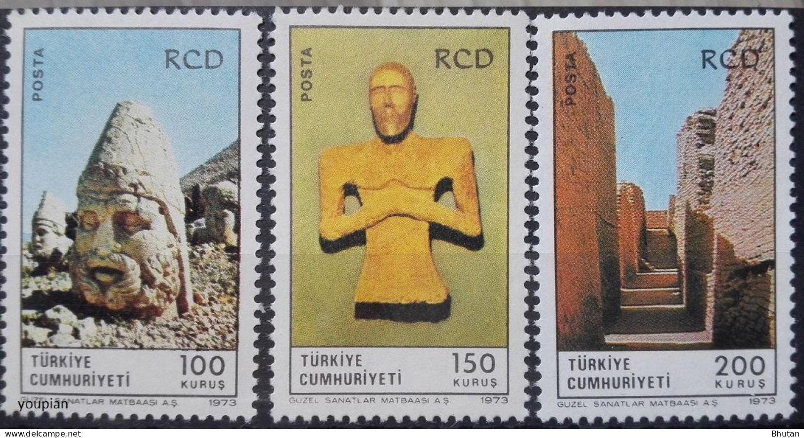 Türkiye 1973, RCD - Archaeological Sites In Türkiye, Iran And Pakistan, MNH Stamps Set - Ongebruikt