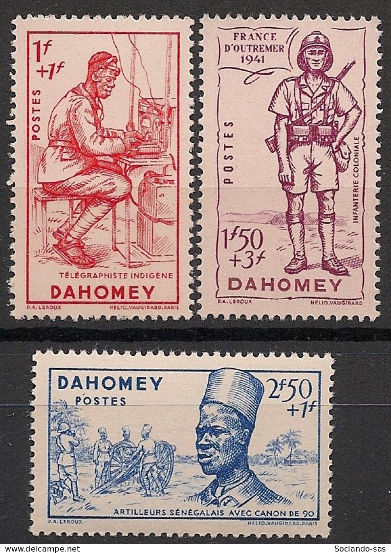 DAHOMEY - 1941 - N°YT. 142 à 144 - Défense De L'Empire - Neuf Luxe ** / MNH / Postfrisch - Unused Stamps