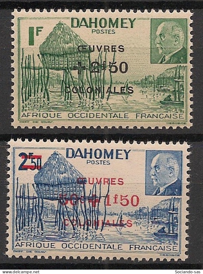 DAHOMEY - 1944 - N°YT. 153 à 154 - Oeuvres Coloniales - Neuf Luxe ** / MNH / Postfrisch - Nuevos