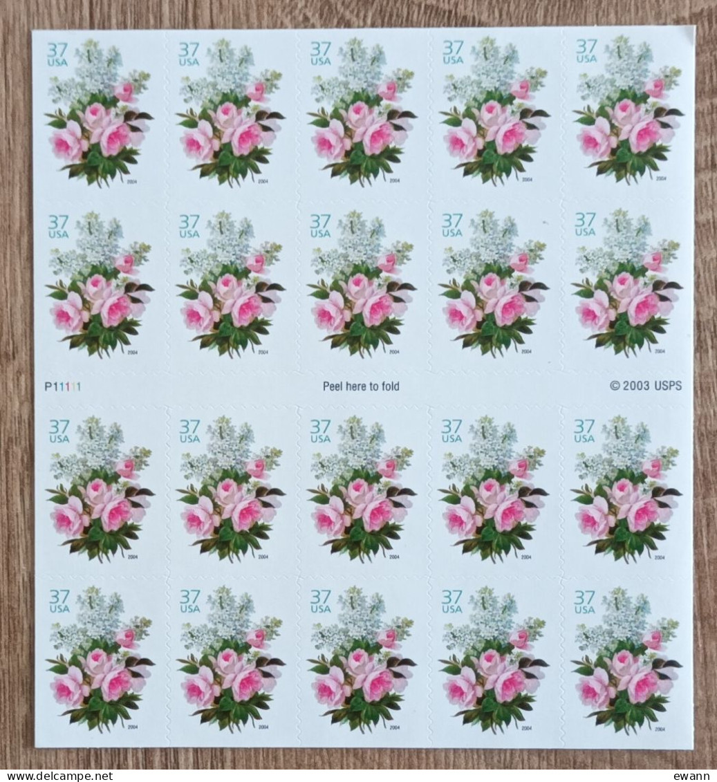 Etats Unis - Carnet YT N°C3543 - Timbre De Message / Flore / Bouquet De Fleurs Du Jardin - 2004 - Neuf - 3. 1981-...