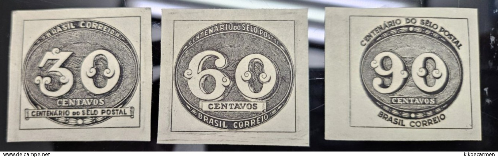 Brasil Brazil 1943 - Centenário Do Selo Postal Brasileiro - Mnh C180-C182 - Ongebruikt
