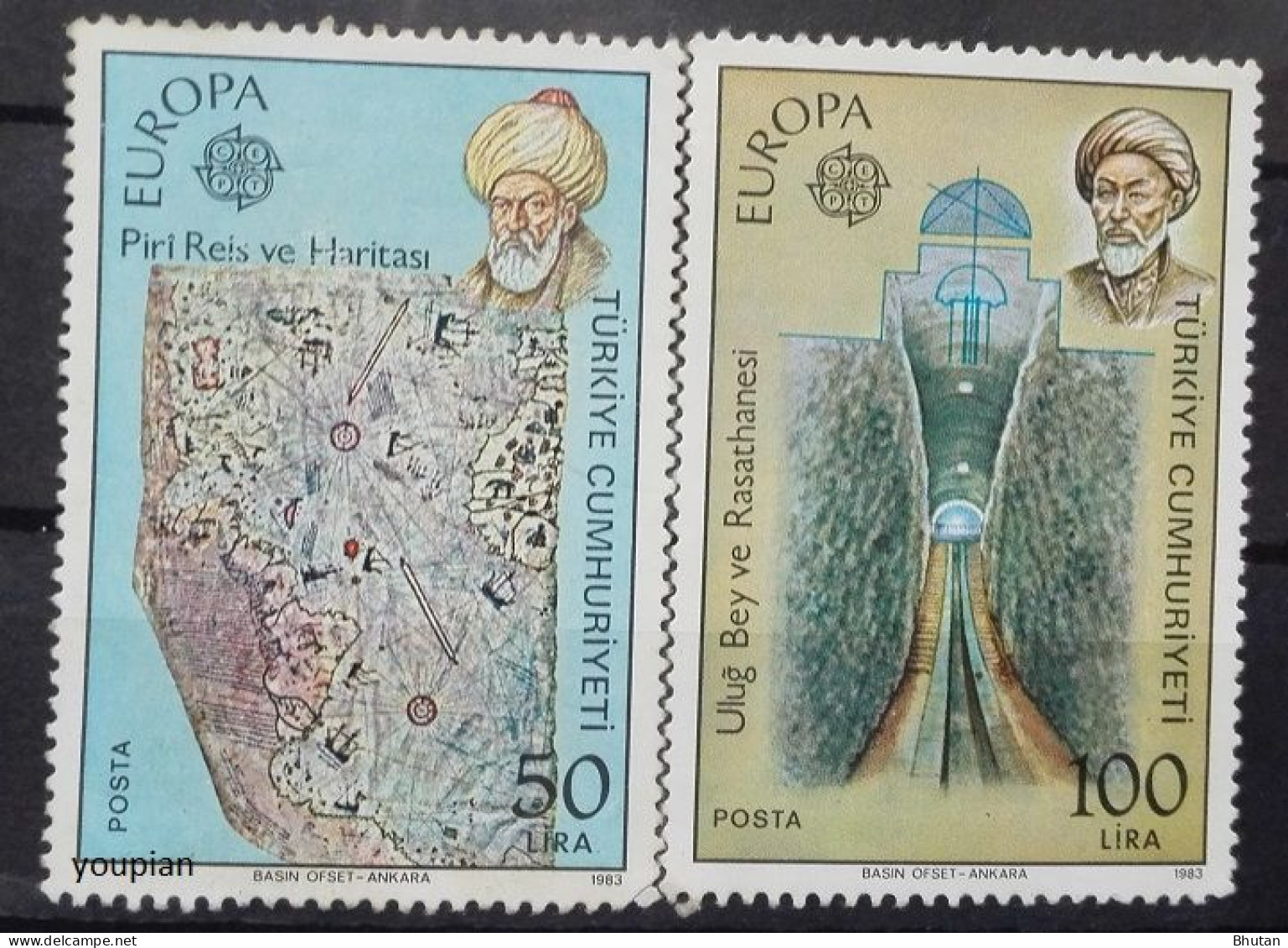 Türkiye 1983, Europa - Great Human Achievements, MN Stamps Set - Ungebraucht