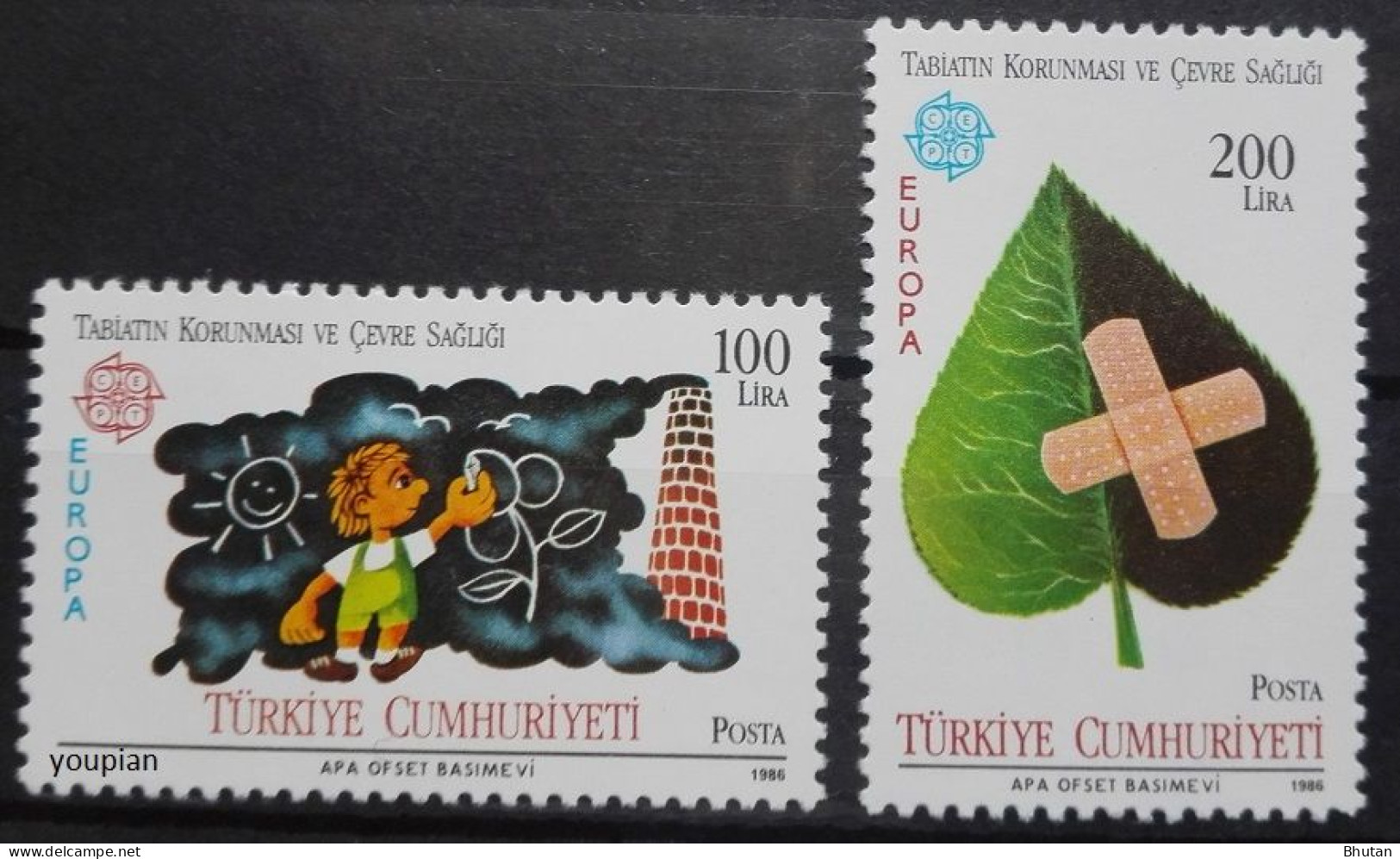 Türkiye 1986, Europa - Protect Nature, MN Stamps Set - Nuovi