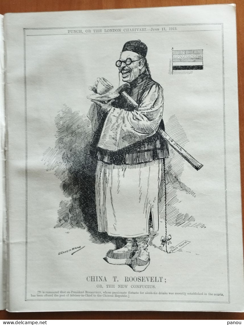 Punch, Or The London Charivari. JUNE 11, 1913 - COMPLETE MAGAZINE. CARTOONS. CHINA ROOSEVELT OR THE NEW CONFUCIUS - Sonstige & Ohne Zuordnung