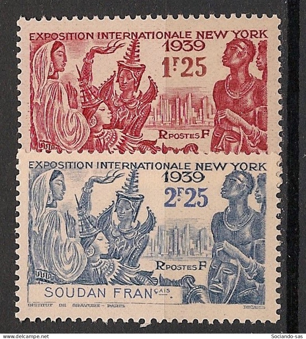 SOUDAN - 1939 - N°Yv. 103 à 104 - Exposition De New York - Neuf * / MH VF - Neufs