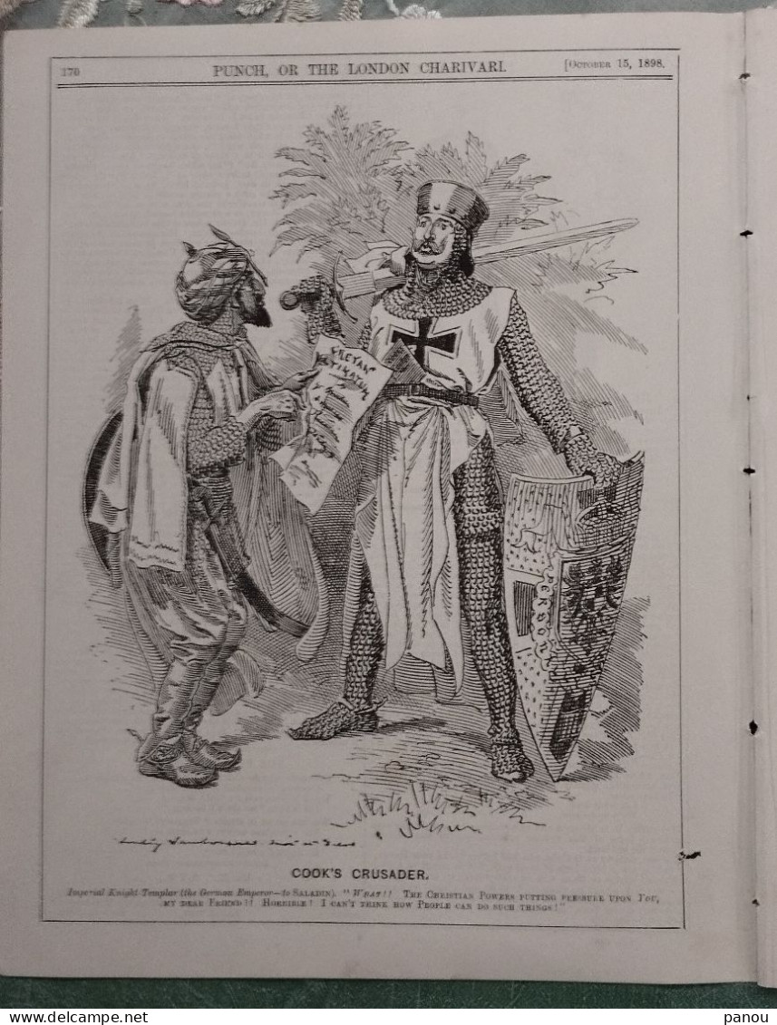 Punch, Or The London Charivari. OCTOBER 15, 1898 - COMPLETE MAGAZINE. CARTOONS. COOK'S CRUSADER (CRETE GREECE TURKEY) - Otros & Sin Clasificación