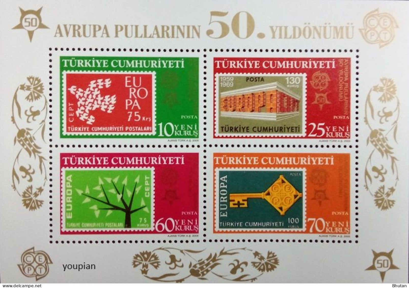 Türkiye 2005, 50 Years Of Europa Stamps, MNH S/S - Nuovi