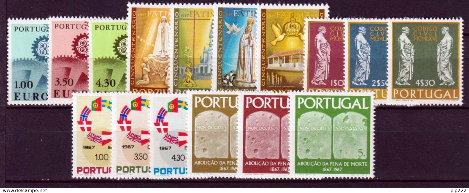 Portogallo 1967 Unif.1007/16,1024/29 **/MNH VF - Annate Complete