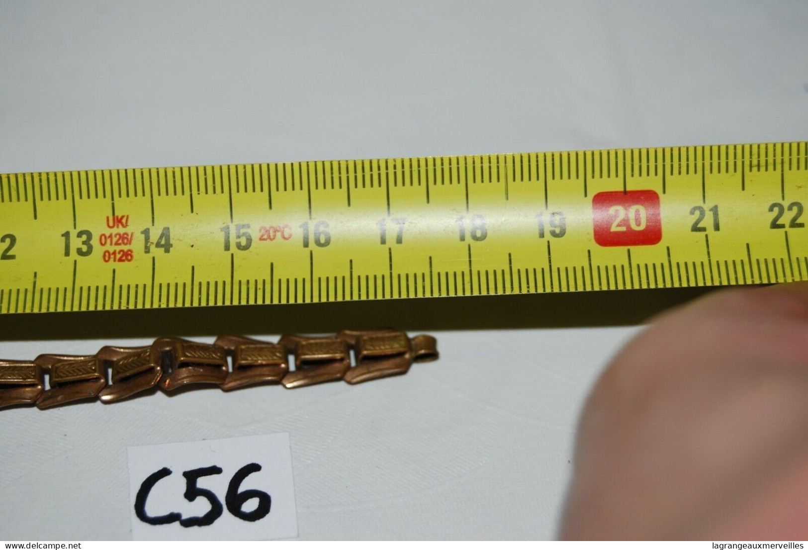 C56 Ancien Bracelet Travaillé - Décor épi - Longueur 17,5 Cm - Armbanden