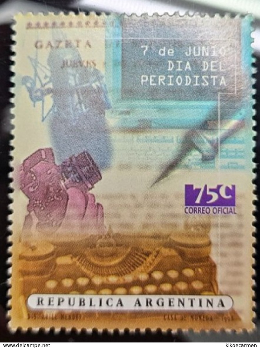 Argentina Dia Del Periodista Photo Camera Photography Mnh 1998 - Unused Stamps