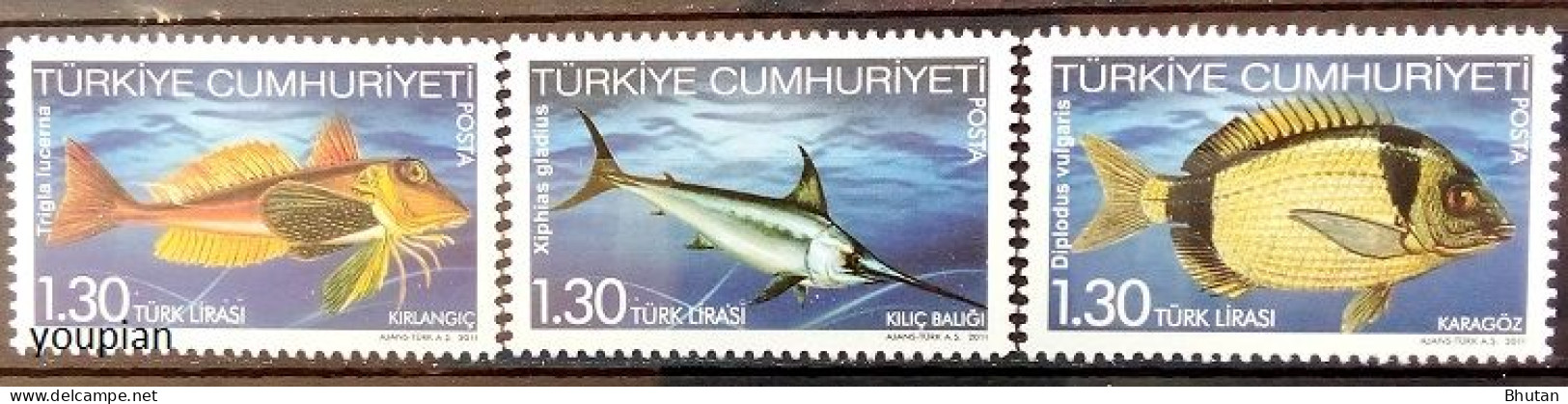 Türkiye 2011, Fish, MNH Stamps Set - Neufs