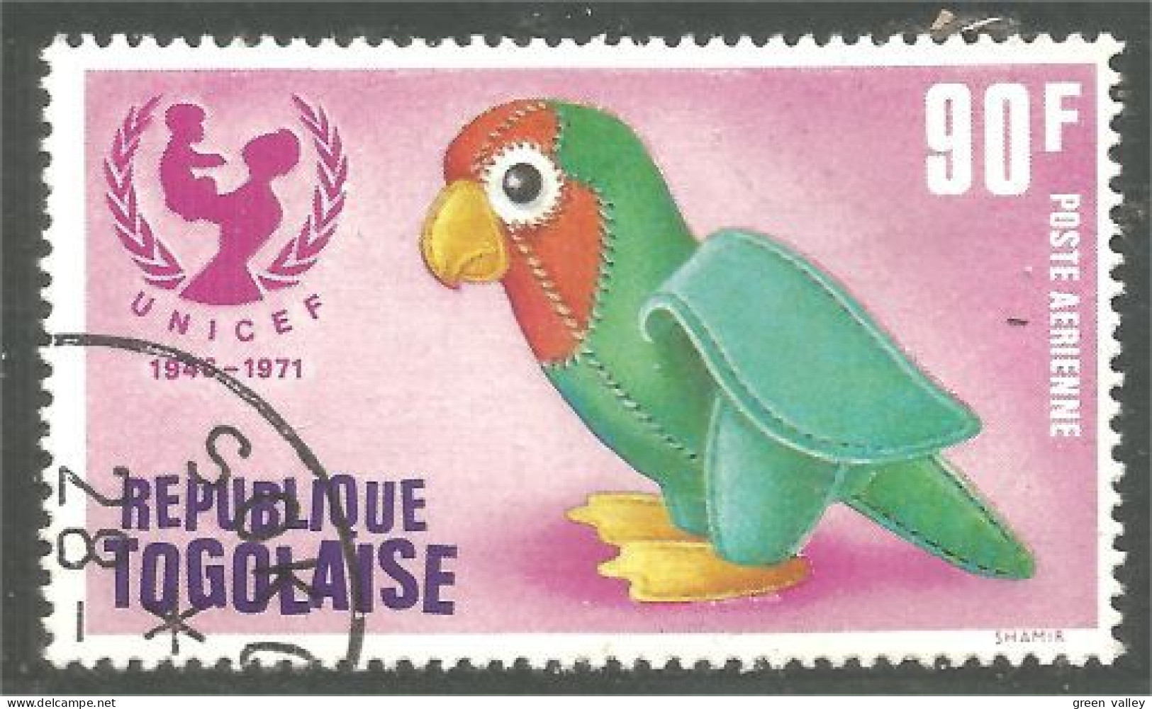 XW01-2270 Togo Perroquet Parrot Papagei UNICEF Oiseau Bird Vogel Uccello Pappagallo Loro Jouet Toy - Perroquets & Tropicaux