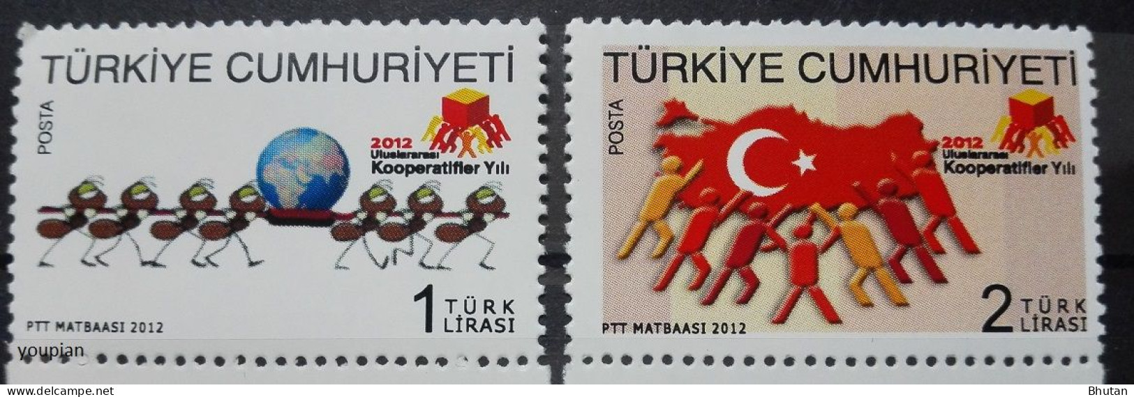Türkiye 2012, International Year Of Cooperative, MNH Stamps Set - Nuevos