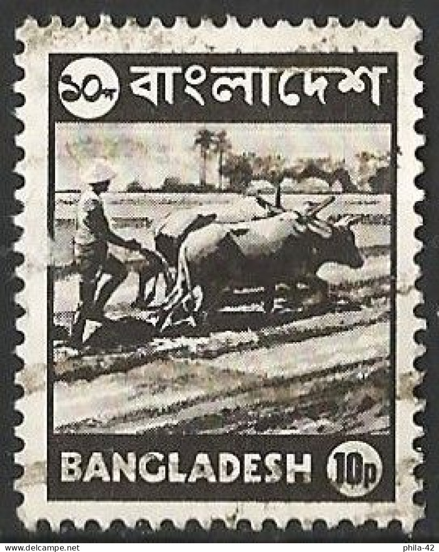 Bangladesh 1976 - Mi 60 - YT 75 ( Bullocks Ploughing ) Perf. 15 X14½ - Bangladesch