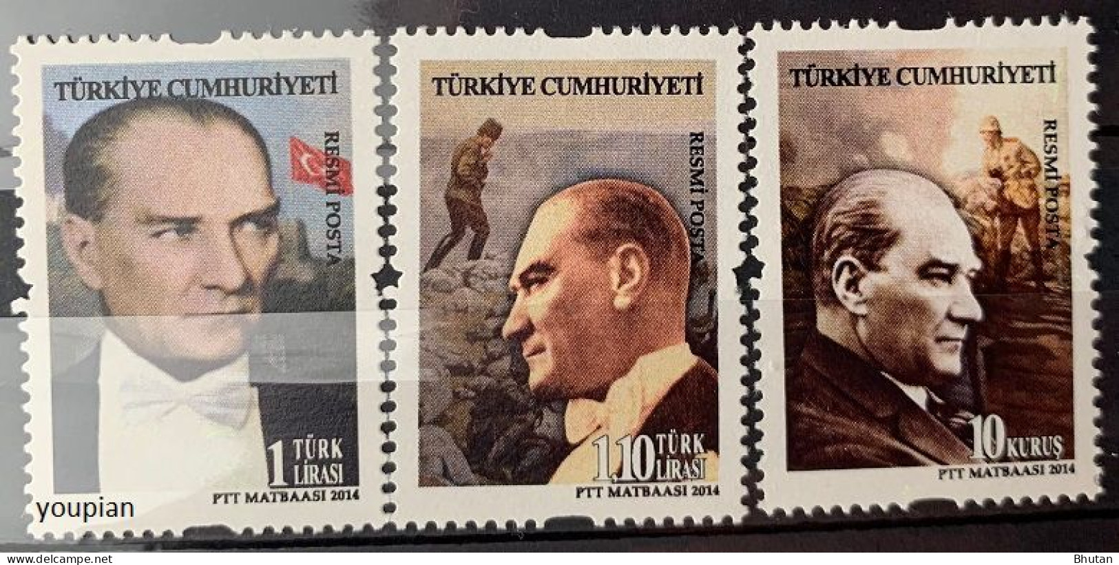 Türkiye 2014, Mustafa Kemal Atatürk, MNH Stamps Set - Neufs