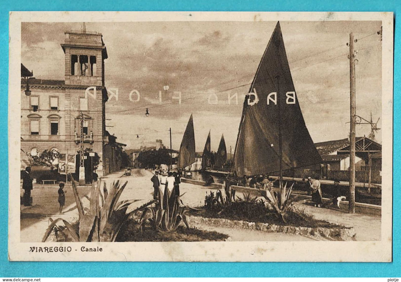 * Viareggio (Toscane - Italia) * (Rotocalcografia Cicicchioni) Canale, Canal, Quai, Animée, Voilier, Bateau, Boat - Viareggio